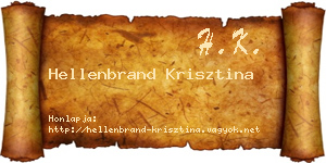 Hellenbrand Krisztina névjegykártya